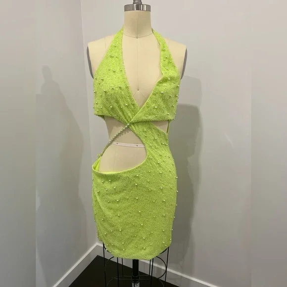 Oh Polly Lime Green Mini Dress - Picture 5 of 8